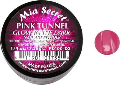 Glow in the Dark Acrylpoeder Pink Tunnel