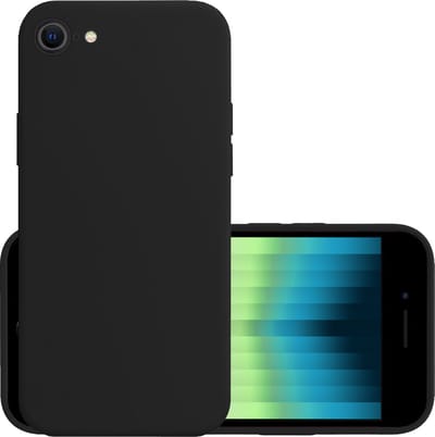 Hoesje - Geschikt voor Apple iPhone SE (2022) - Sterk & Shockproof - Hoes Cover - Siliconen Case - Zwart