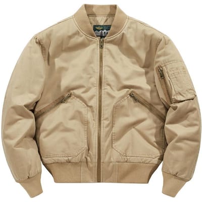 Puur Katoen Vlucht Katoen-gevoerde Herenjas Herfst en Winter Losse Top Kleding Amerikaanse Retro Tooling Baseballkraag Verdikte Katoenen Kleding XXXL kaki