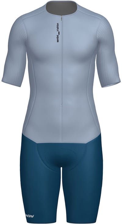 Santini Viper Korte Mouw Triatlonpak Blauw M Vrouw