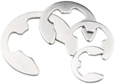 Dailygoods- Borgringen Roestvrij Staal - E-clip - Externe Houder - Snap-Borgring - 14 Maten - Bevestigingselement voor Asgroefmachine