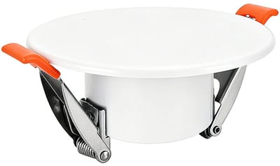 Plafond Gat Afdekplaat - Ronde ABS-afdekplaat - Voor Waterleiding en Elektra - Veiligheidsdeksel - Binnen en Buiten - Eenvoudig te Installeren - 23 cm Rond - Geschikt voor muuropeningen van 176-220mm - wit