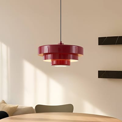 Lindby - hanglamp - 1licht - Metaal - H: 27 cm - E27 - rood