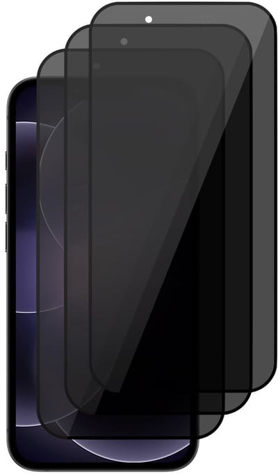 Privacy Screenprotector geschikt voor iPhone 17e - 3x Volledig Dekkend Glas Screen Protector