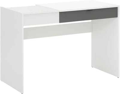 Smart-Bureau - 1-lade 1-klep - Wit Houtlook