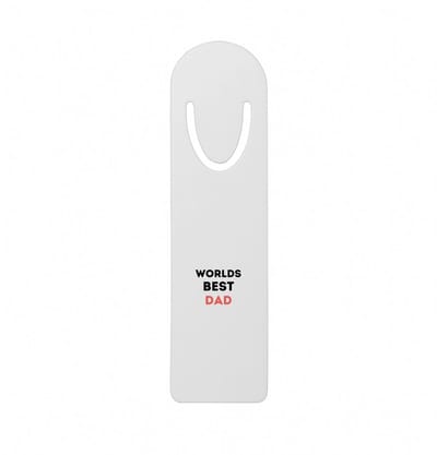 Hacebo® - worlds best dad metalen boekenlegger - Papa - de beste vader - vader cadeautjes - vaderdag - verjaardagscadeau - verjaardag - cadeau - geschenk - kado - gift - vader artikelen Bladwijzer boekenleggers - 12.7 cm x 3.2cm