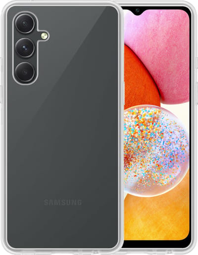 Hoesje - Geschikt voor Samsung Galaxy A14 - Sterk & Shockproof - Siliconen Case - Hoes Cover - Telefoonhoes - Transparant