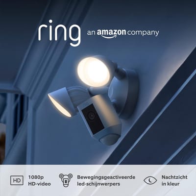 Beveiligingscamera met Schijnwerpers en Sirene | 1080p HD Beeldkwaliteit, Bewegingsdetectie en Wifi