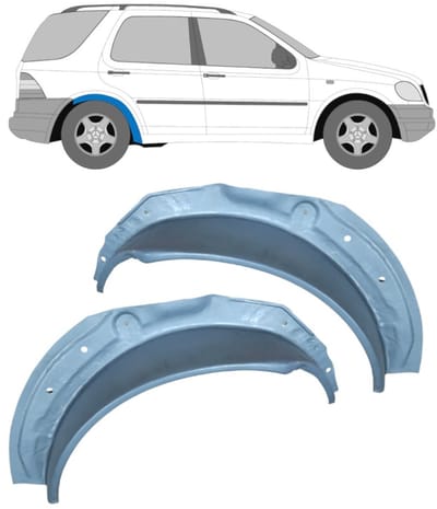 Reparatiepaneel achterste wielkast voor Mercedes M-Class ML W163 1998-2005