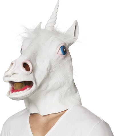 Boland - Latex masker Eenhoorn Snowy - Volwassenen - Eenhoorn - Dieren