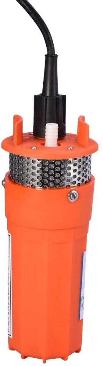 Allecto - Waterpomp - Zonne-energie - Duurzaam ontwerp - Oranje - Onderwaterpomp - Voor diepe putten - 12V model