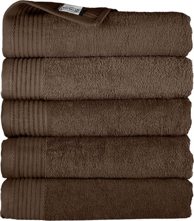 The One Towelling Hotelkwaliteit Handdoeken Set - 5 Stuks - 50 x 100 cm - 450 g/m2 - 100% Katoen - Zacht en Absorberend - Taupe