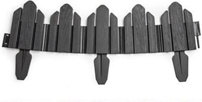 PlasticForte Flexibele borderrand/hekje - 62 cm - grijs - kunststof