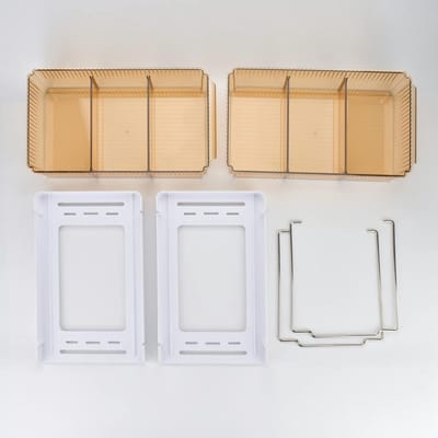 2-laags Onder de Gootsteen Organizer Manden met Schuifladen - Ideaal voor Kast Aanrecht Bijkeuken en Desktop voor Badkamer Keuken Kantoor Sink organizer