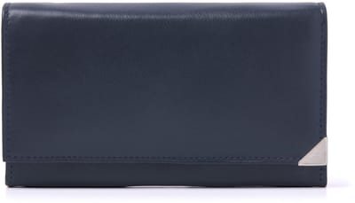 Ruime portemonnee met overslag en ritsvakken | Beurs dames | Geldbeugel dames met 7 pasjesvakken, 5 steekvakken en klassiek design | Elegante en functionele leren portemonnee voor dames | RFID-bescherming | 15178
