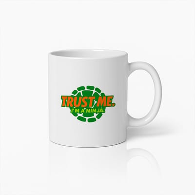 Trust Me Ik Ben een Ninja Mok 330ml | Grappige Koffiebeker met Ninja Ontwerp | Leuk Cadeau voor Vrienden & Collega’s
