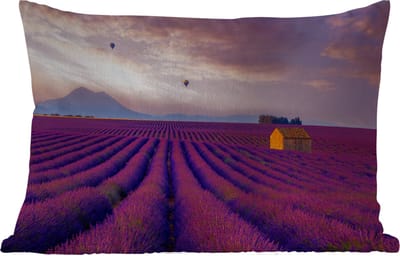 Buitenkussens - Tuin - Lavendel - Luchtballon - Berg - Paars - 50x30 cm