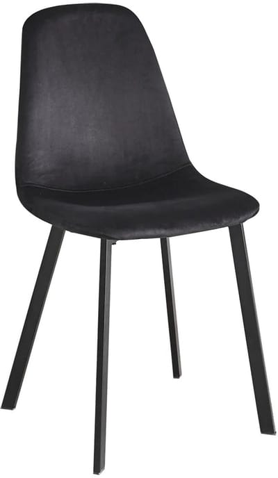 Eetkamerstoel Simpy zwart velvet eetstoel zetel