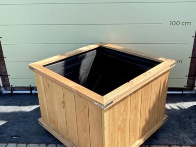 Hardhouten bak - Bloembak - Plantenbak voor buiten - Afmeting - 120x120x70cm