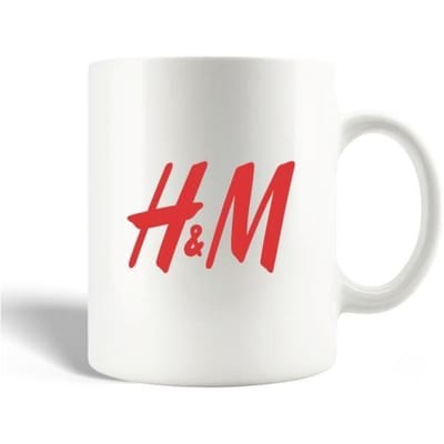 Mug en Céramique - Hennes & Mauritz - Logo Rouge - 30cl - Compatible Lave-Vaisselle - Adulte
