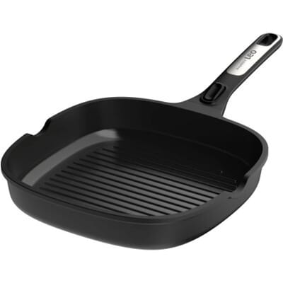 BergHOFF Leo recycled grillpan met afneembare greep- phantom -26cm