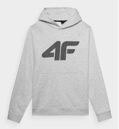 Heren Hoodie 4F M1464 Grijs XXL - Stijlvolle en Comfortabele Kwaliteitstrui voor Dagelijks Gebruikt