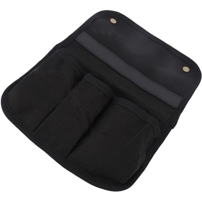 Sac de Rangement Latéral pour Chaise de Camping Toile Double Couches Poche Latérale Suspendue pour Fauteuil Support de Tente black