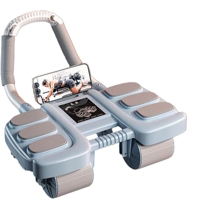 Buikspierwiel - Core trainer - Kracht opbouwen - Automatische rebound - 42 x 36 cm - Blauw