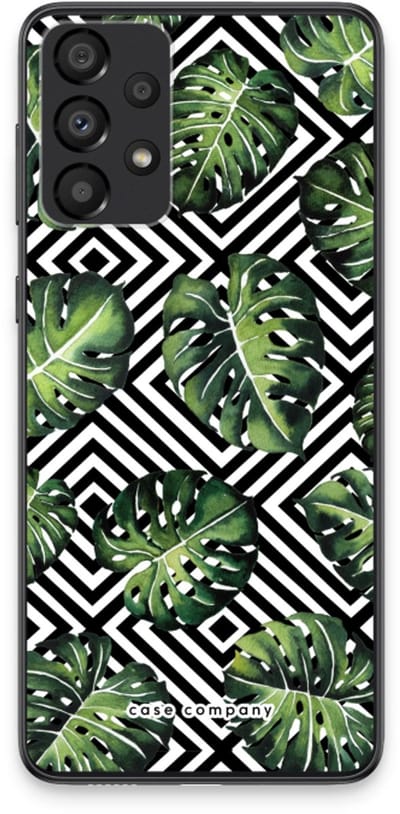 Case Company® - Hoesje geschikt voor Samsung Galaxy A33 5G hoesje - Geometrische jungle - Soft Cover Telefoonhoesje - Bescherming aan alle Kanten en Schermrand