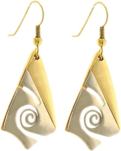 Behave Oorbellen hangers goud- en zilver kleur 5 cm