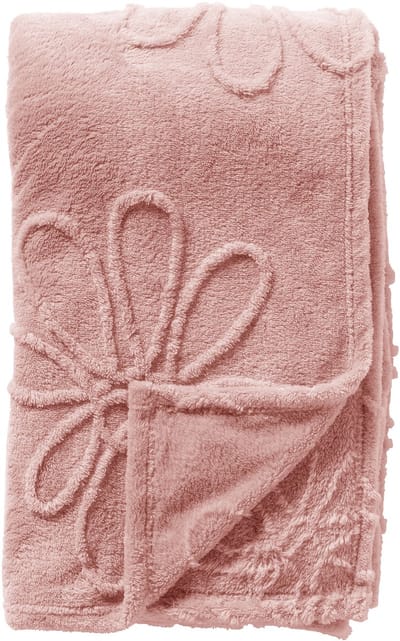 Dutch Decor - BLENDA - plaid 150x200 cm - bloemenreliëf - Rose Tan - roze
