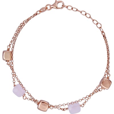 Orphelia 'Joelle' Dames 925 Sterling Zilveren Armband - Roze ZA-7432