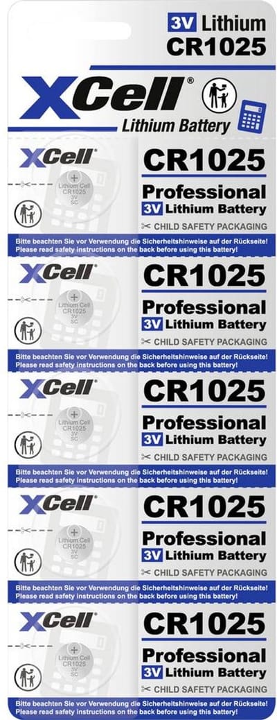 XCell Knoopcel CR1025 3 V 5 stuk(s) 25 Lithium