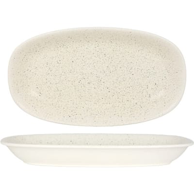 Bonna Serveerschaal - Luca Sand - Porselein - 34x19 cm - set van 2