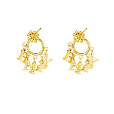 Oorbellen Happy - Goud - RVS