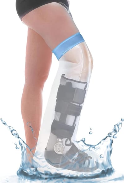 Waterdichte gipsbescherming voor volwassenen - comfortabele siliconen hoes voor douche en zwembad