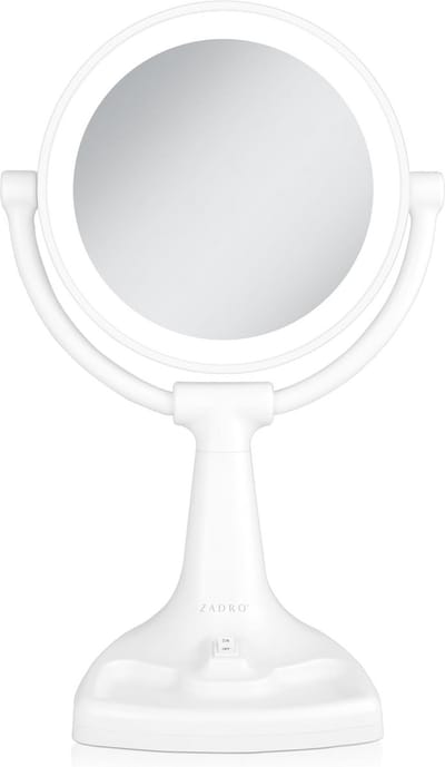Verlichte Make-up Spiegel - Cosmetica Spiegel - Nauwkeurig Op Maken - 10x Vergroting Dienblad - 11 Inch - Wit