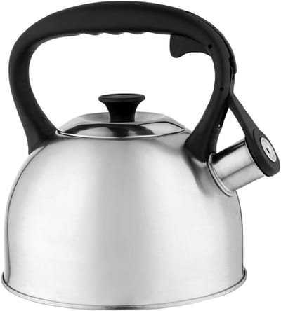 Waterkoker Roestvrij Staal - Theeketel Fluitketel - Water Koken - Automatisch Fluitje - 21 Liter - Zilver