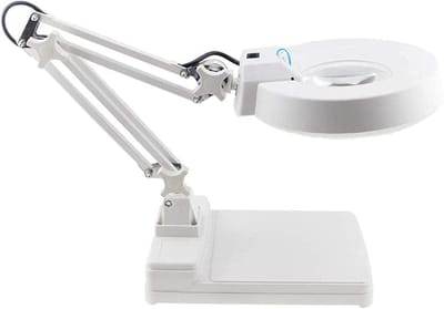 Vergrootglas met LED - Leesloep Vergrootglas - Hobby en Lezen - Optische Glazen Lens - 24 cm - Wit