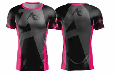 T-shirt Arawaza | Dry-Fit | Zwart / Roze (Maat: XS)