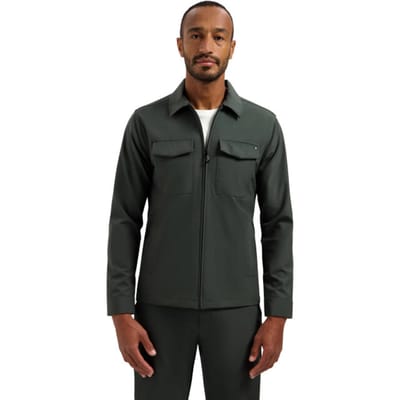 No Excess Overshirt full zipper stretch sedoc dark steel