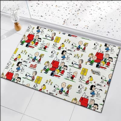 Disney Snoopy Deurmat Schattige Cartoon Kinderkamer Huisdecoratie Antislip Wasbaar Tapijt Slaapkamer Badkamer Keuken Ingang Vloerkleed 30X50CM gray