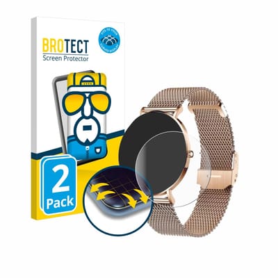 BROTECT - Screenprotector voor Xcoast X-Watch Siona 2 - Folie Beschermfolie transparant volledig dekking - 2 Stuks
