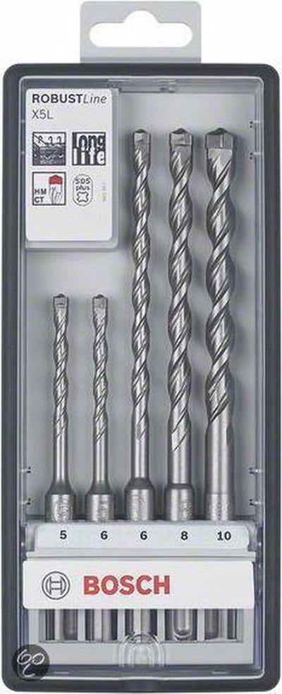 Bosch - 5-delige Robust Line hamerborenset X5L 8 mm