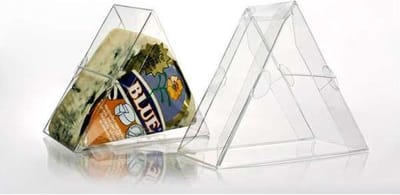Plastic Doosjes Driehoek 10,2x5,1x8,9cm Kristalhelder (25 stuks) | transparante doosjes | doorzichtige doosjes