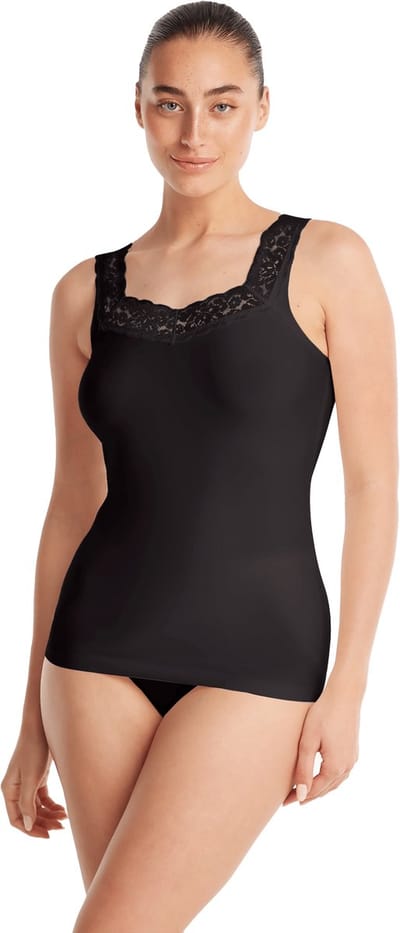 Ten Cate Secrets singlet met kant zwart voor Dames | Maat S