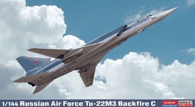Academy Modelbouwpakket Militaire voertuigen - 12636 Tupolev Tu-22M Backfire - Tu-22M3 - Straaljager Plastic - 1:144 - Modelbouw