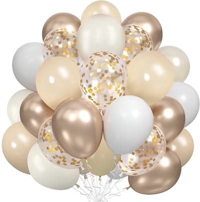 KAD® Ballonnen Set - Helium Ballonnen - Feestelijke Decoratie Set - Champagnegoud - 23cm x 17cm x 2cm