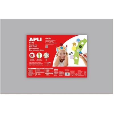 APLI 1 feuille de mousse caoutchouc - Gris