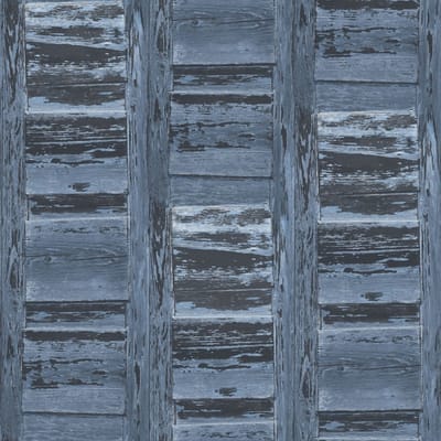 Homestyle - Behangpapier - Oude Balken - Behang - Blauw - 0,53 x 10 M.